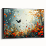 Ethereal Butterfly Garden Wall Art - Glam Nature Collection
