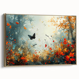 Ethereal Butterfly Garden Wall Art - Glam Nature Collection