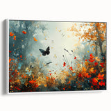 Ethereal Butterfly Garden Wall Art - Glam Nature Collection