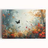 Ethereal Butterfly Garden Wall Art - Glam Nature Collection