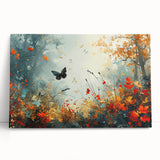 Ethereal Butterfly Garden Wall Art - Glam Nature Collection