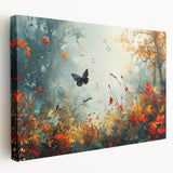 Ethereal Butterfly Garden Wall Art - Glam Nature Collection