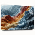 Abstract Colorful Mountain Ridges - Nature-Inspired Glam Wall Art
