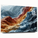Abstract Colorful Mountain Ridges - Nature-Inspired Glam Wall Art