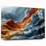 Abstract Colorful Mountain Ridges - Nature-Inspired Glam Wall Art