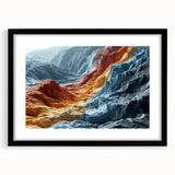 Abstract Colorful Mountain Ridges - Nature-Inspired Glam Wall Art