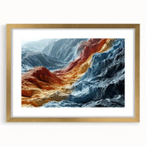 Abstract Colorful Mountain Ridges - Nature-Inspired Glam Wall Art