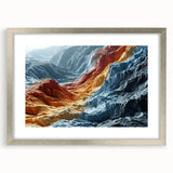 Abstract Colorful Mountain Ridges - Nature-Inspired Glam Wall Art