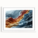 Abstract Colorful Mountain Ridges - Nature-Inspired Glam Wall Art