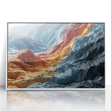 Abstract Colorful Mountain Ridges - Nature-Inspired Glam Wall Art