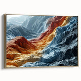 Abstract Colorful Mountain Ridges - Nature-Inspired Glam Wall Art