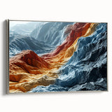 Abstract Colorful Mountain Ridges - Nature-Inspired Glam Wall Art