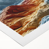 Abstract Colorful Mountain Ridges - Nature-Inspired Glam Wall Art