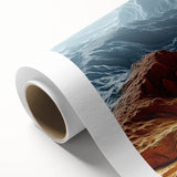 Abstract Colorful Mountain Ridges - Nature-Inspired Glam Wall Art