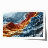 Abstract Colorful Mountain Ridges - Nature-Inspired Glam Wall Art