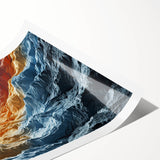 Abstract Colorful Mountain Ridges - Nature-Inspired Glam Wall Art