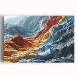 Abstract Colorful Mountain Ridges - Nature-Inspired Glam Wall Art