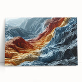 Abstract Colorful Mountain Ridges - Nature-Inspired Glam Wall Art
