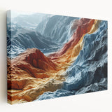 Abstract Colorful Mountain Ridges - Nature-Inspired Glam Wall Art