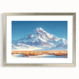 Golden Light on Snowy Mountain - Serene Nature-Inspired Wall Art