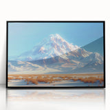 Golden Light on Snowy Mountain - Serene Nature-Inspired Wall Art