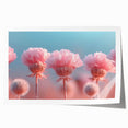 Blossoming Serenity - Soft Pink Floral Wall Art with Pastel Blue Sky