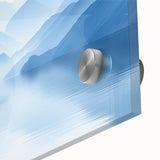 Serene Blue Mountain Reflections - Tranquil Landscape Wall Art