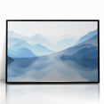 Serene Blue Mountain Reflections - Tranquil Landscape Wall Art
