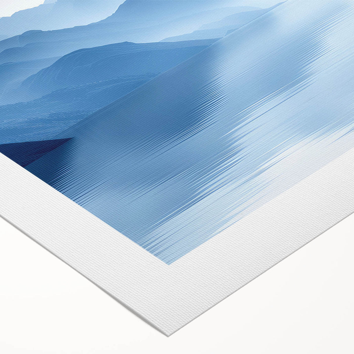 Serene Blue Mountain Reflections - Tranquil Landscape Wall Art