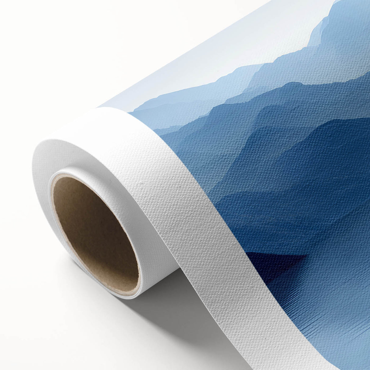 Serene Blue Mountain Reflections - Tranquil Landscape Wall Art
