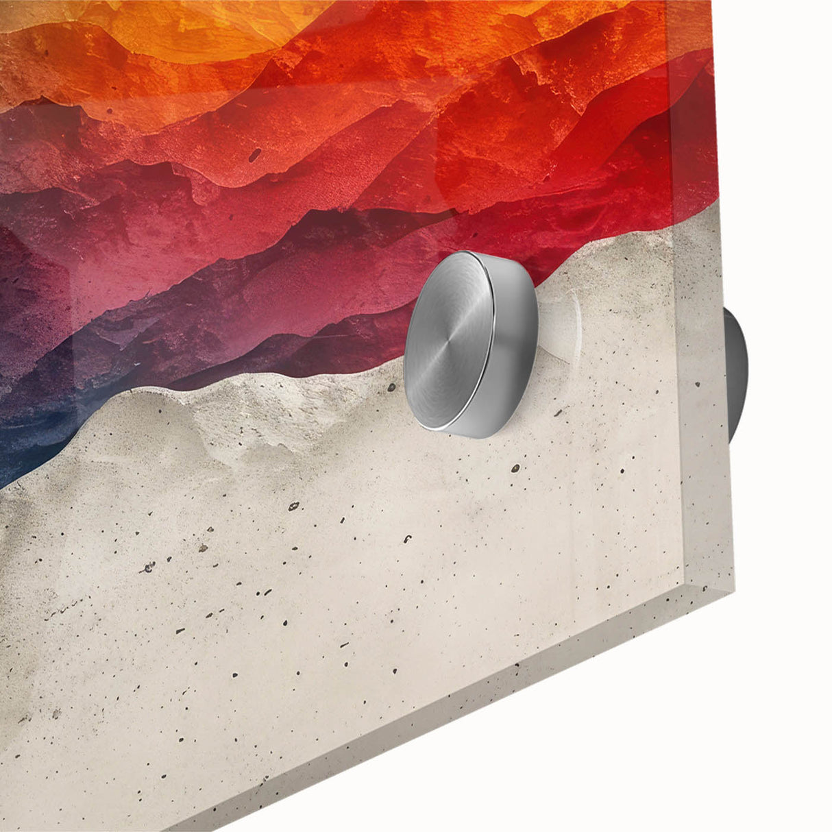 Glam Wall Art – Vibrant Abstract Mountain Landscape with Bold Colors