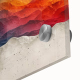 Glam Wall Art – Vibrant Abstract Mountain Landscape with Bold Colors