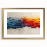 Glam Wall Art – Vibrant Abstract Mountain Landscape with Bold Colors