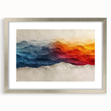 Glam Wall Art – Vibrant Abstract Mountain Landscape with Bold Colors