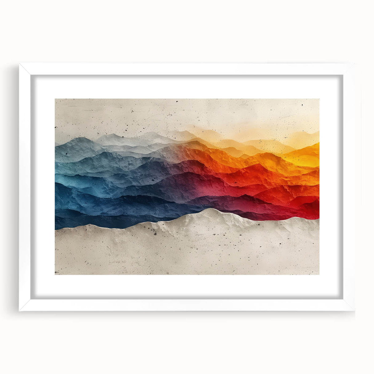 Glam Wall Art – Vibrant Abstract Mountain Landscape with Bold Colors