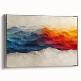 Glam Wall Art – Vibrant Abstract Mountain Landscape with Bold Colors