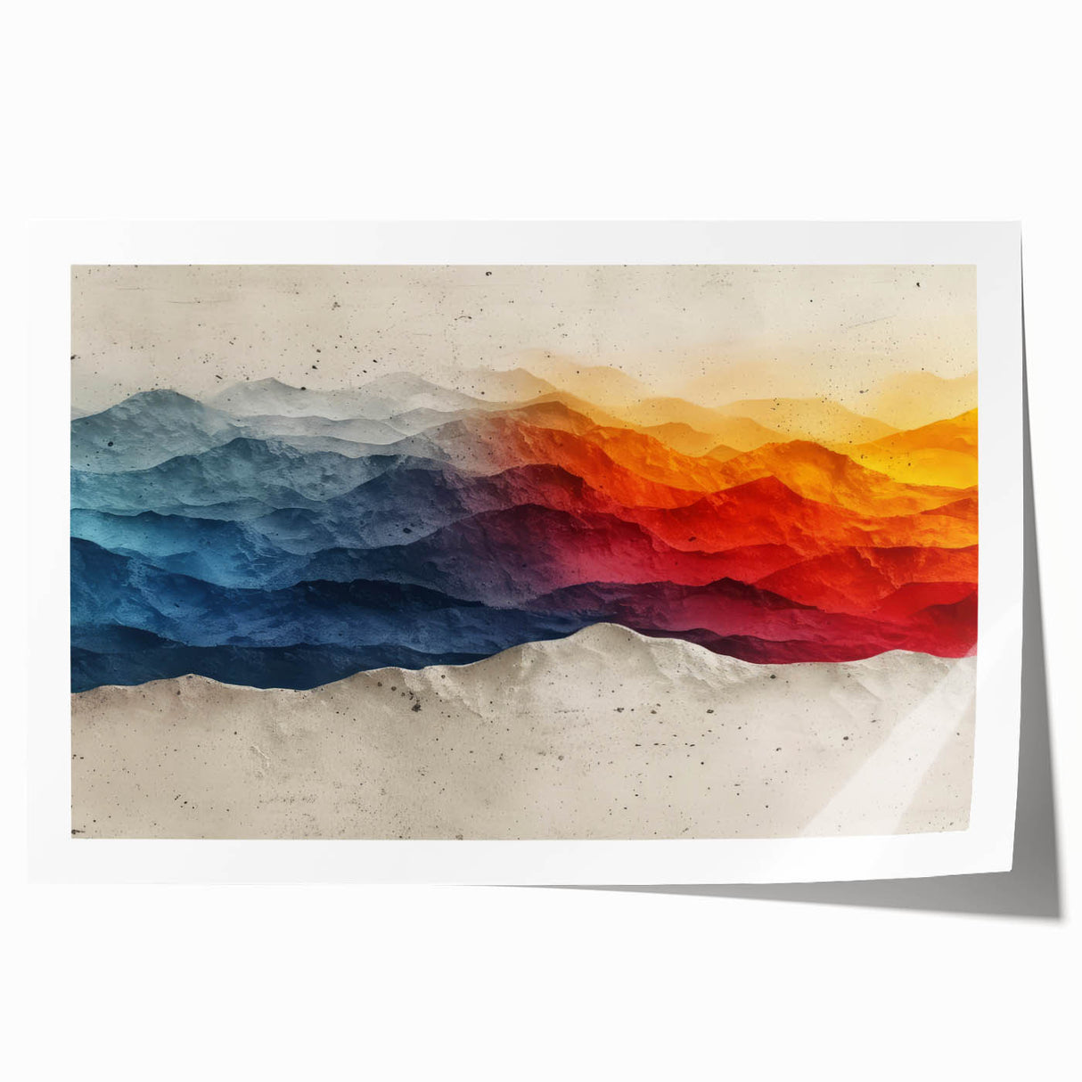 Glam Wall Art – Vibrant Abstract Mountain Landscape with Bold Colors