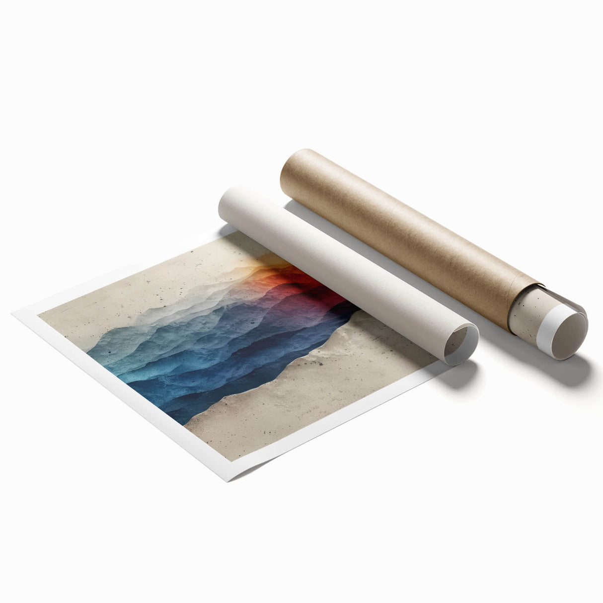 Glam Wall Art – Vibrant Abstract Mountain Landscape with Bold Colors