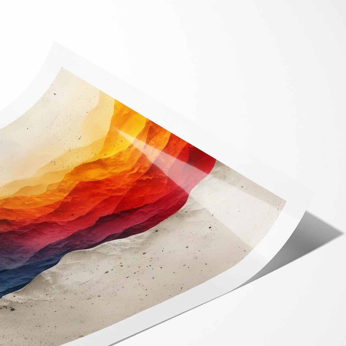 Glam Wall Art – Vibrant Abstract Mountain Landscape with Bold Colors