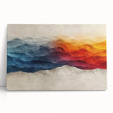 Glam Wall Art – Vibrant Abstract Mountain Landscape with Bold Colors