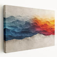 Glam Wall Art – Vibrant Abstract Mountain Landscape with Bold Colors