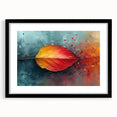Glamorous Autumn Leaf Glam Wall Art – Luxury Modern Metallic Decor