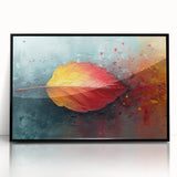 Glamorous Autumn Leaf Glam Wall Art – Luxury Modern Metallic Decor