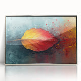 Glamorous Autumn Leaf Glam Wall Art – Luxury Modern Metallic Decor