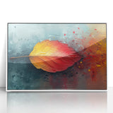 Glamorous Autumn Leaf Glam Wall Art – Luxury Modern Metallic Decor