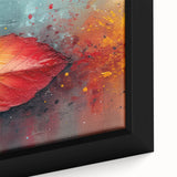 Glamorous Autumn Leaf Glam Wall Art – Luxury Modern Metallic Decor