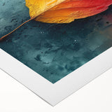Glamorous Autumn Leaf Glam Wall Art – Luxury Modern Metallic Decor