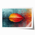Glamorous Autumn Leaf Glam Wall Art – Luxury Modern Metallic Decor