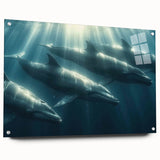 Glamorous Whale Glam Wall Art – Luxury Modern Oceanic Decor