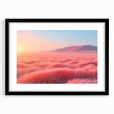Glamorous Pink Desert Landscape Wall Art – Chic Modern Luxury Decor